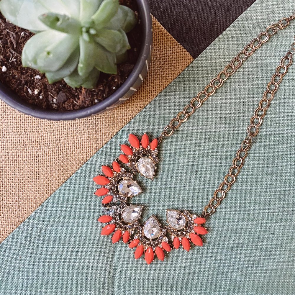 Cluster Statement Crystal Necklace - image 2